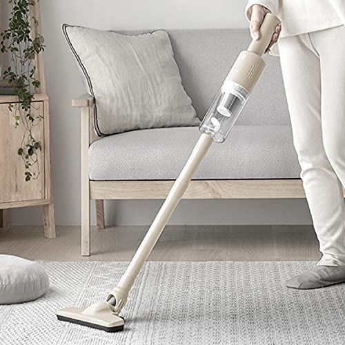 モダンデコ コードレス掃除機 スティック型 掃除機スタンド付 サイクロン式 小型 コンパクト 軽量 ハンディクリーナー (ミルキーベージュ)